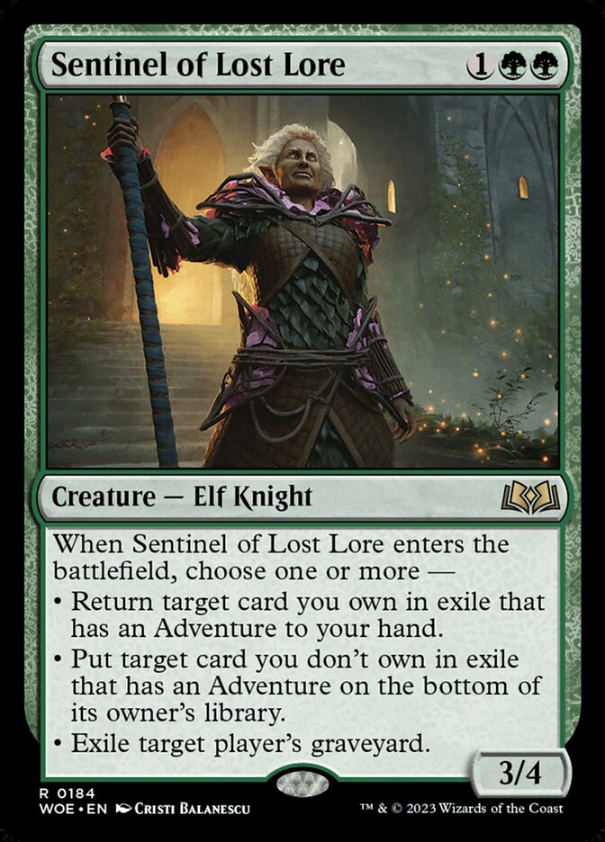 Sentinel of Lost Lore 184/276 (Wilds of Eldraine)  - Foil