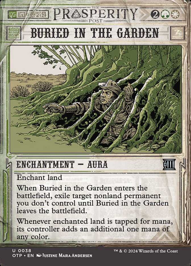 Buried in the Garden 38/65 (Outlaws of Thunder Junction: Breaking News)  - Showcase Foil