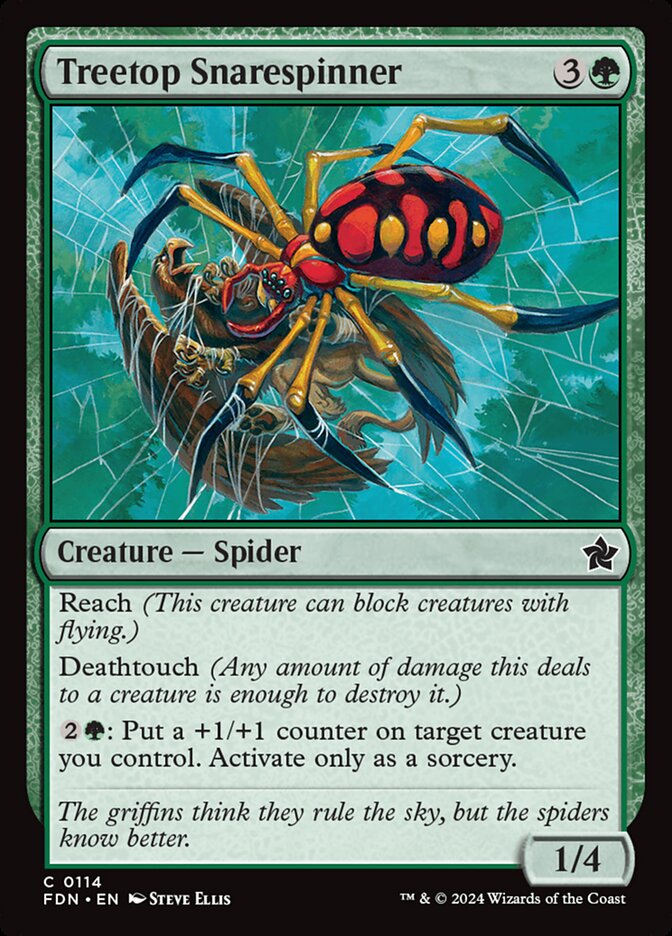Treetop Snarespinner 114/291 (Foundations)  - Foil