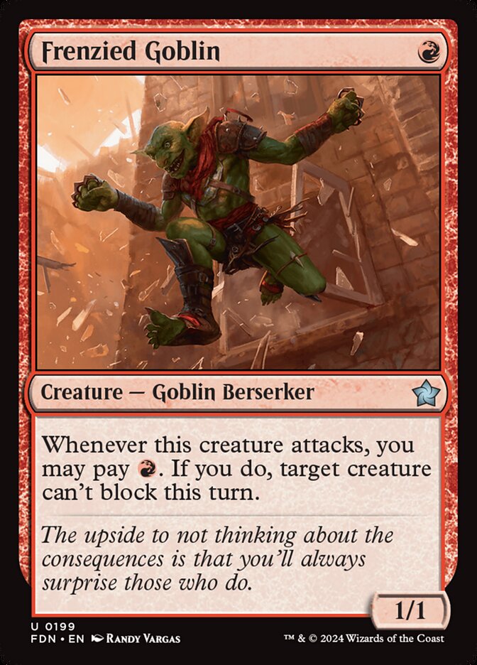 Frenzied Goblin 199/291 (Foundations)  - Foil