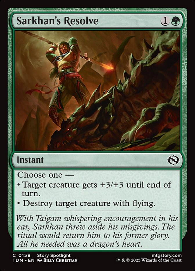 Sarkhan's Resolve 158/291 (Tarkir: Dragonstorm)  - Foil