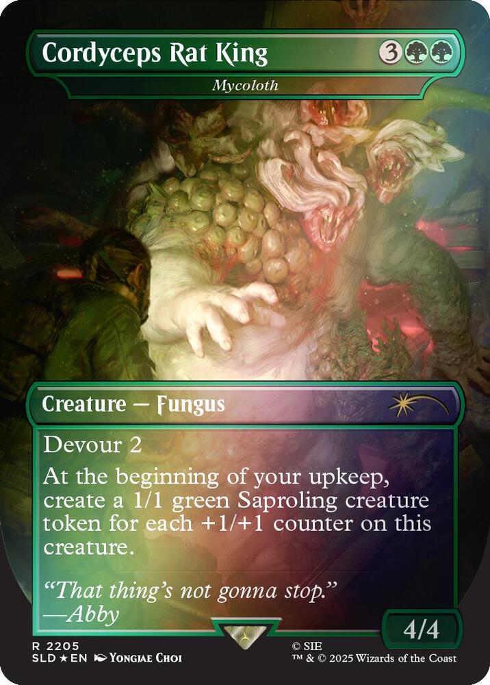 Cordyceps Rat King // Mycoloth 2205 (Secret Lair Drop Series)  - Borderless Rainbow Foil