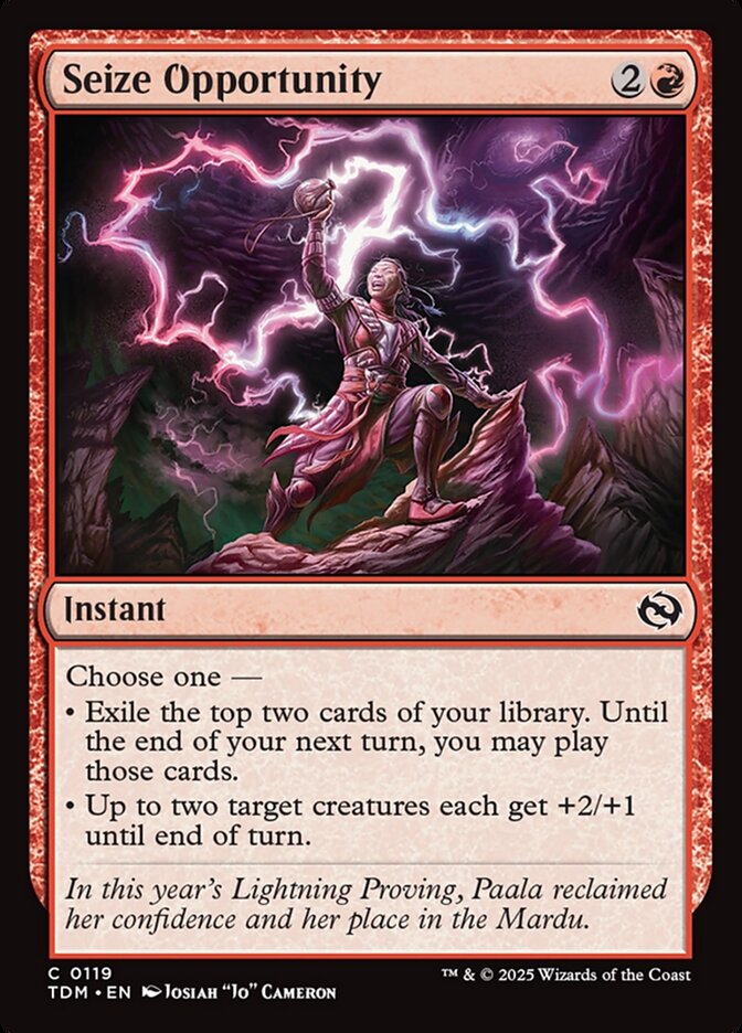 Seize Opportunity 119 (Tarkir: Dragonstorm)  - Foil