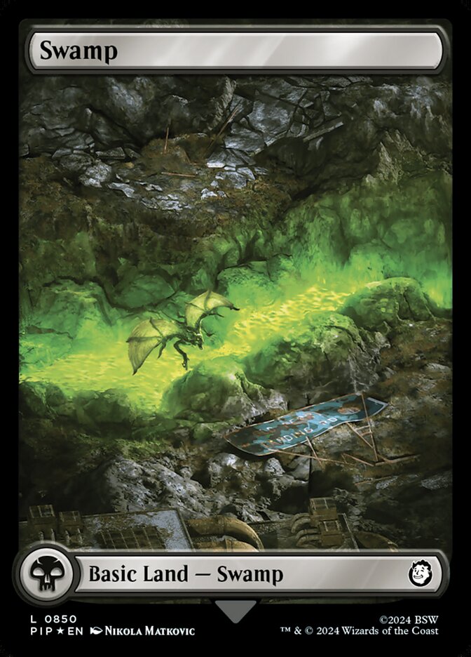 Swamp 850/326 (Universes Beyond: Fallout)  - Full Art Surge Foil