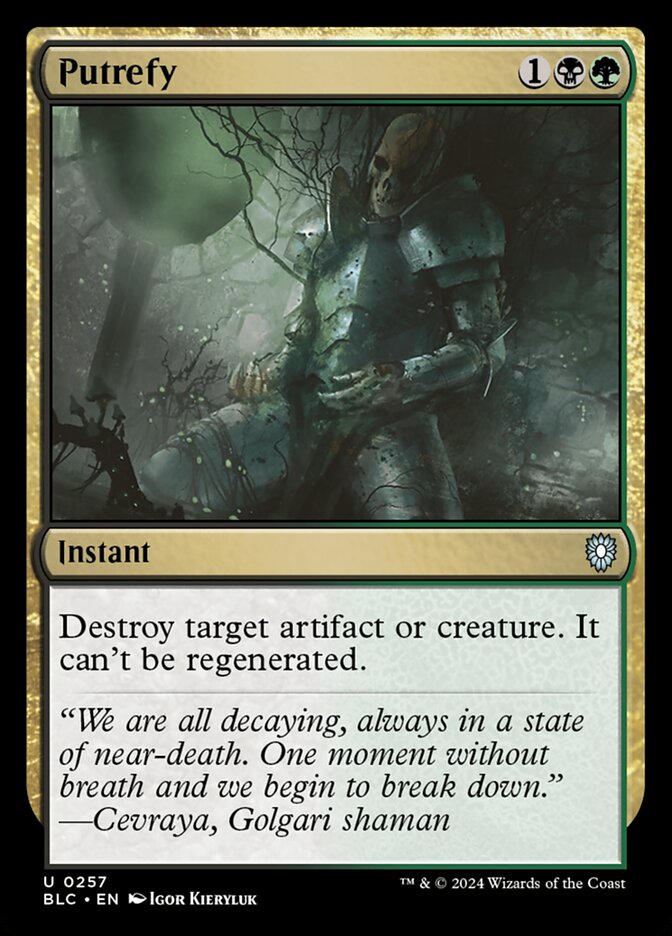 Putrefy 257 (Commander: Bloomburrow) 