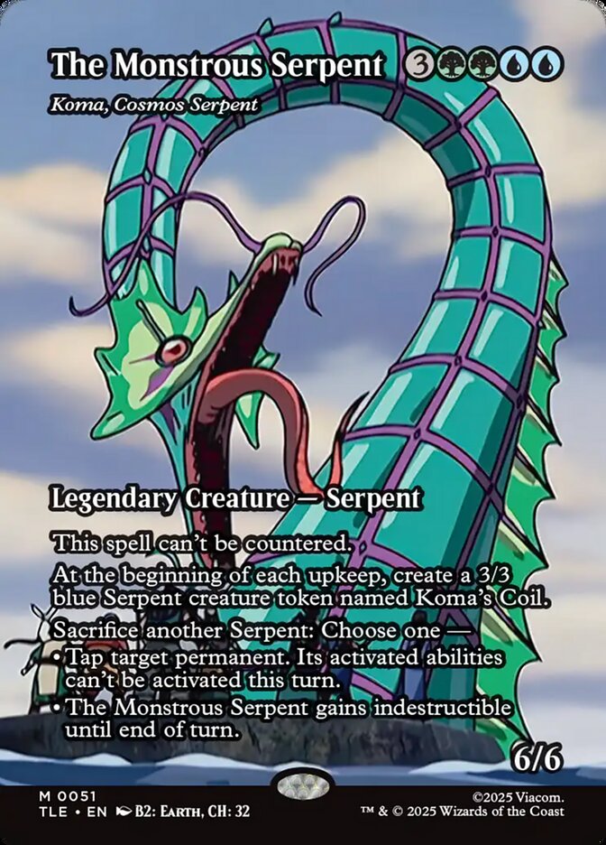 The Monstrous Serpent - Koma, Cosmos Serpent 51/317 (Avatar: The Last Airbender: Eternal-Legal)  - Borderless