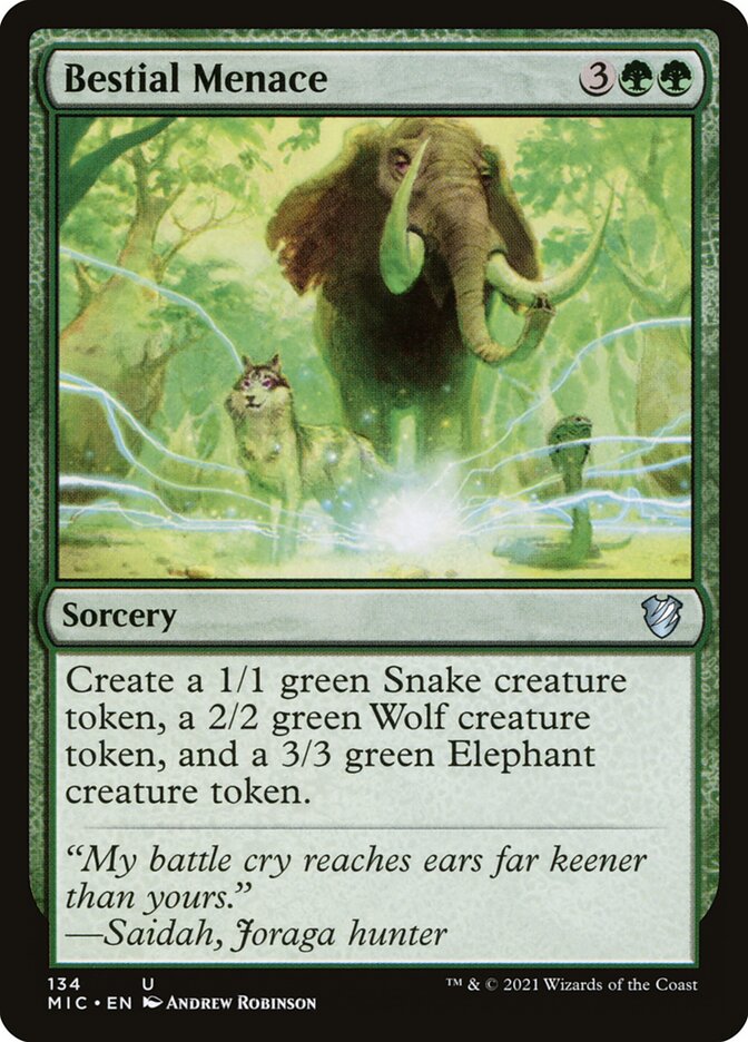 Bestial Menace 134/38 (Commander: Innistrad: Midnight Hunt) 