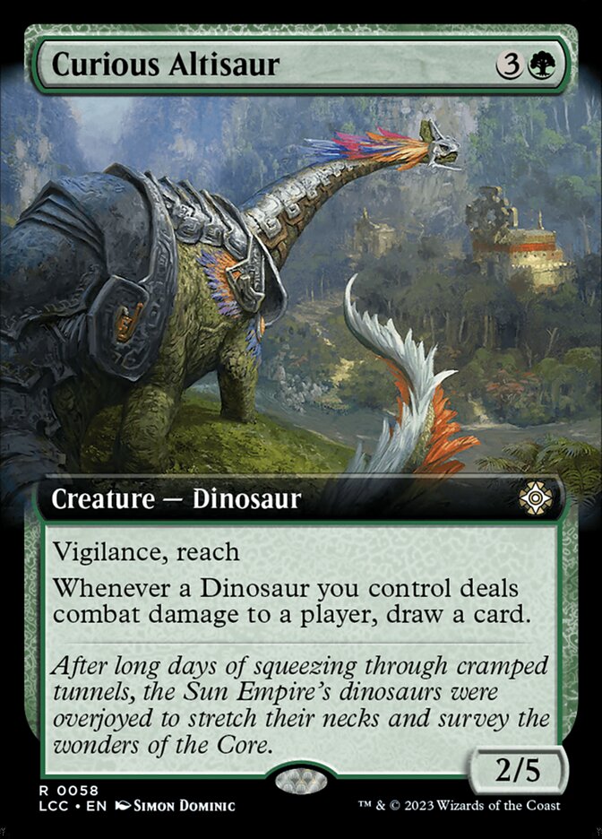 Curious Altisaur 58/370 (Commander: The Lost Caverns of Ixalan)  - Extended Art