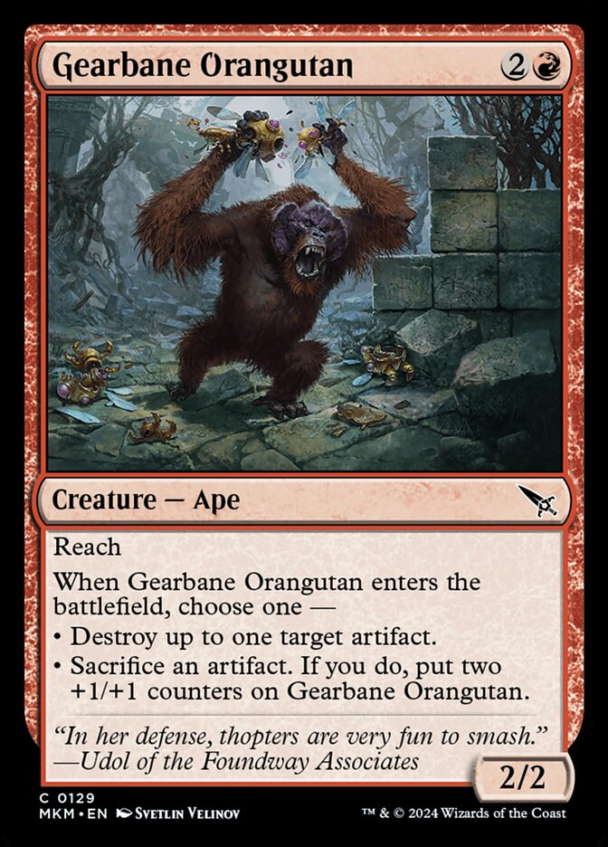 Gearbane Orangutan 129 (Murders at Karlov Manor)  - Foil