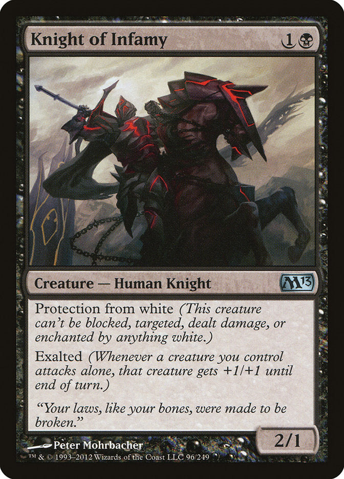 Knight of Infamy 96/249 (Magic 2013 (M13)) 