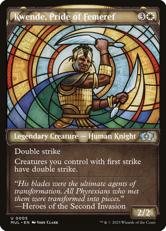 Kwende, Pride of Femeref 5/65 (March of the Machine: Multiverse Legends)  - Showcase Foil