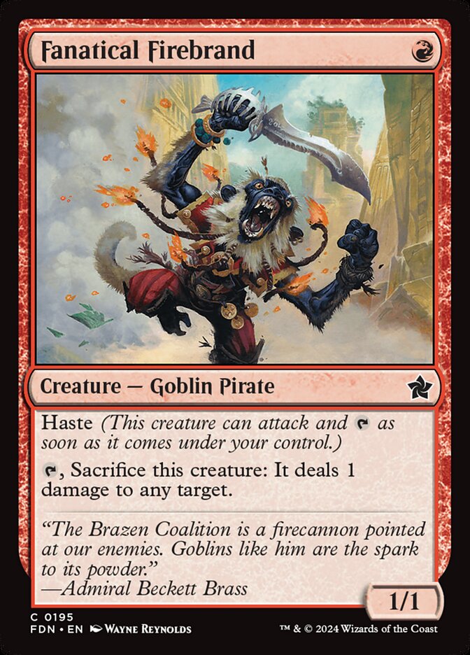 Fanatical Firebrand 195/291 (Foundations)  - Foil