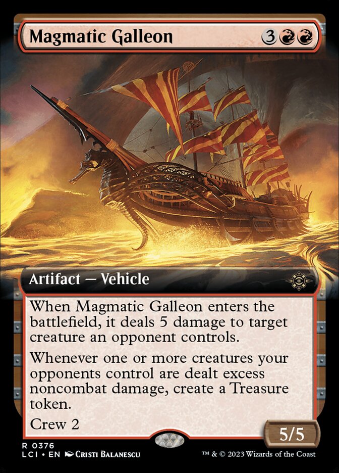 Magmatic Galleon 376/291 (The Lost Caverns of Ixalan)  - Extended Art