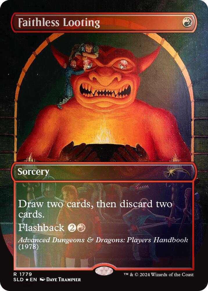 Faithless Looting 1779 (Secret Lair Drop Series)  - Borderless Rainbow Foil