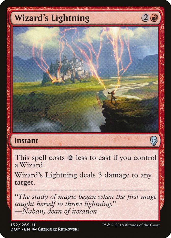 Wizard's Lightning 152/269 (Dominaria) 
