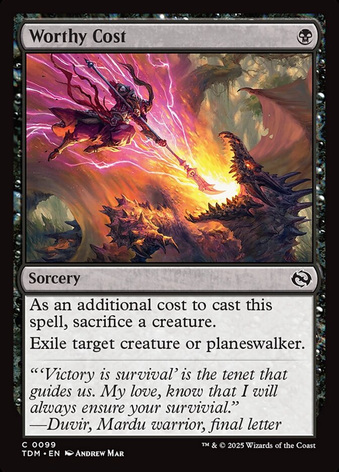 Worthy Cost 99 (Tarkir: Dragonstorm)  - Foil