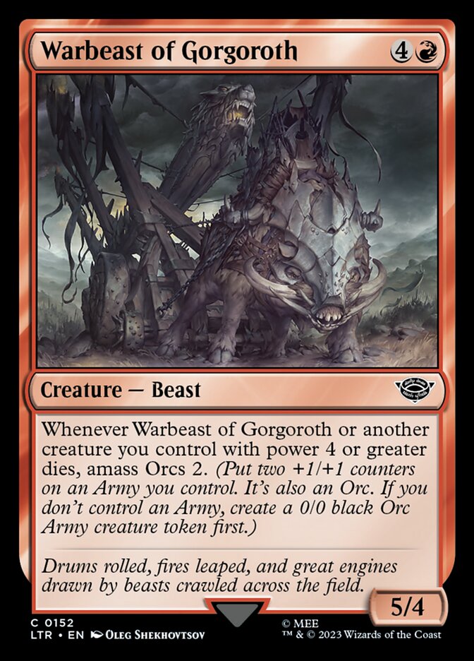 Warbeast of Gorgoroth 152/281 (Universes Beyond: The Lord of the Rings: Tales of Middle-earth)  - Foil