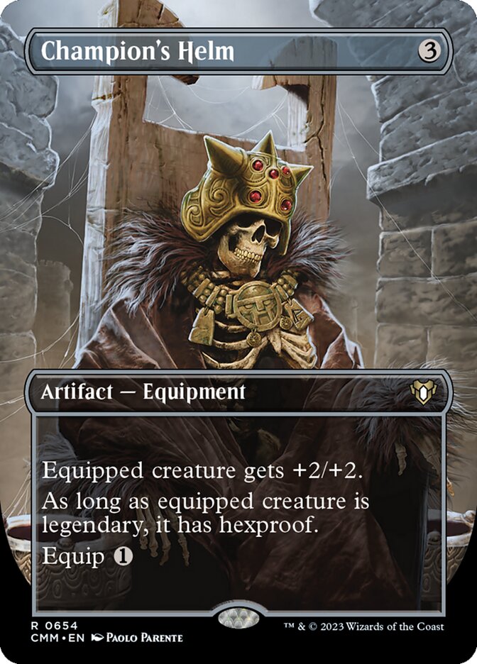 Champion's Helm 654/451 (Commander Masters)  - Borderless Foil