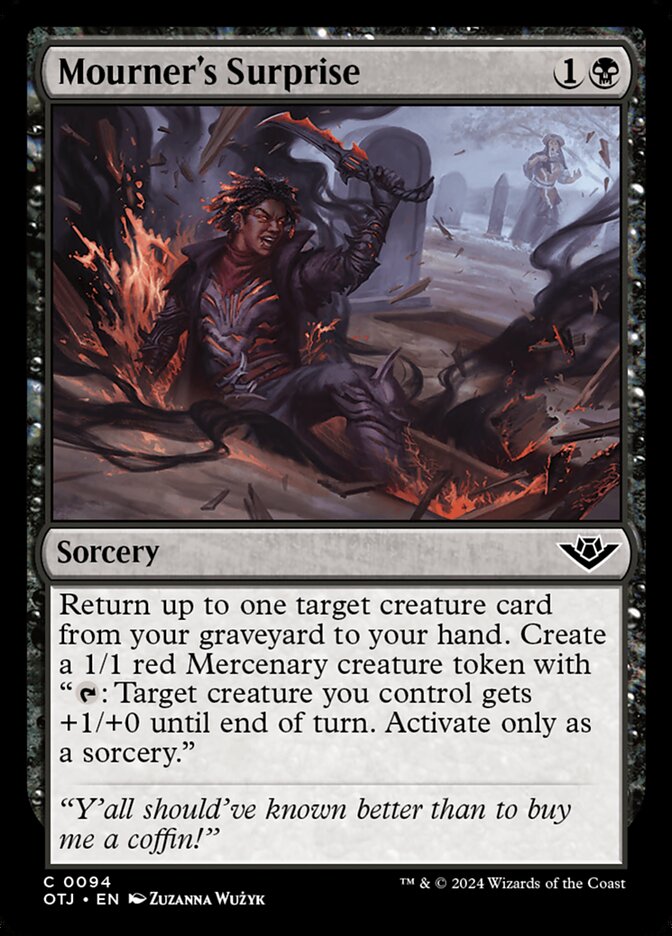 Mourner's Surprise 94/286 (Outlaws of Thunder Junction)  - Foil