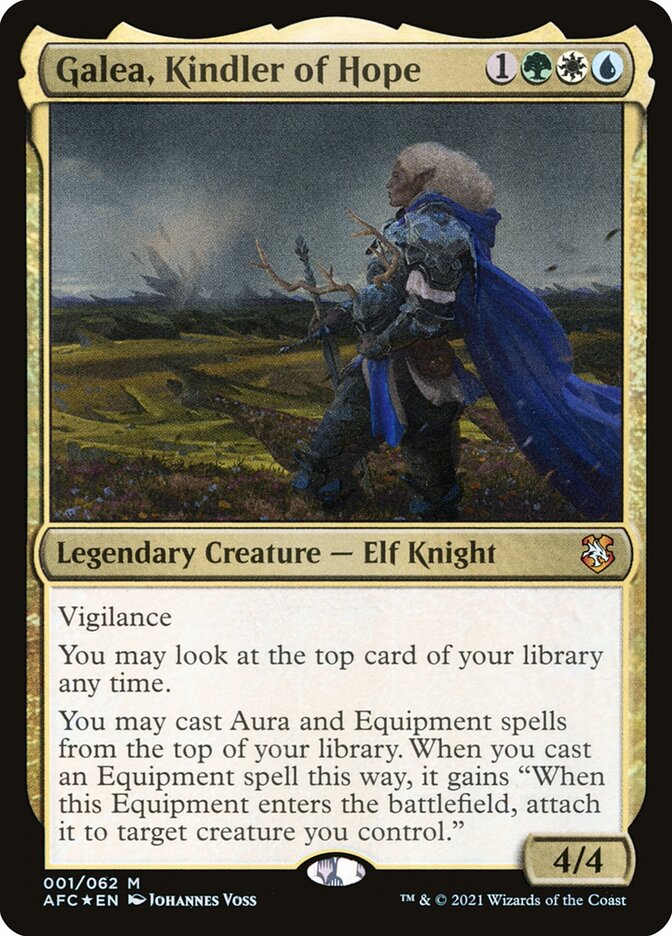 Galea, Kindler of Hope 1/62 (Commander: Adventures in the Forgotten Realms)  - Foil