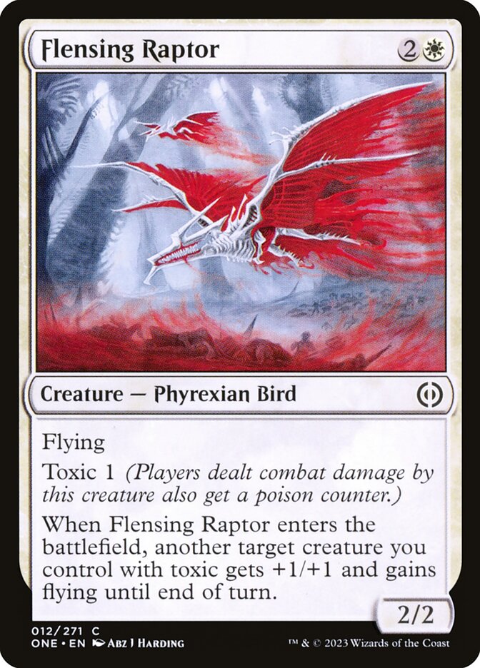 Flensing Raptor 12/271 (Phyrexia: All Will Be One)  - Foil