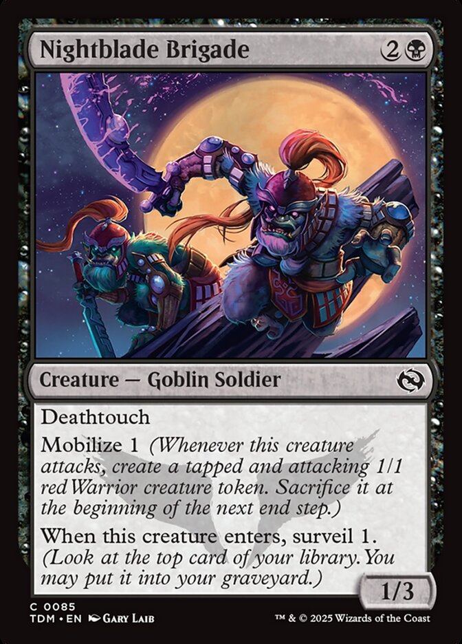 Nightblade Brigade 85/291 (Tarkir: Dragonstorm)  - Foil