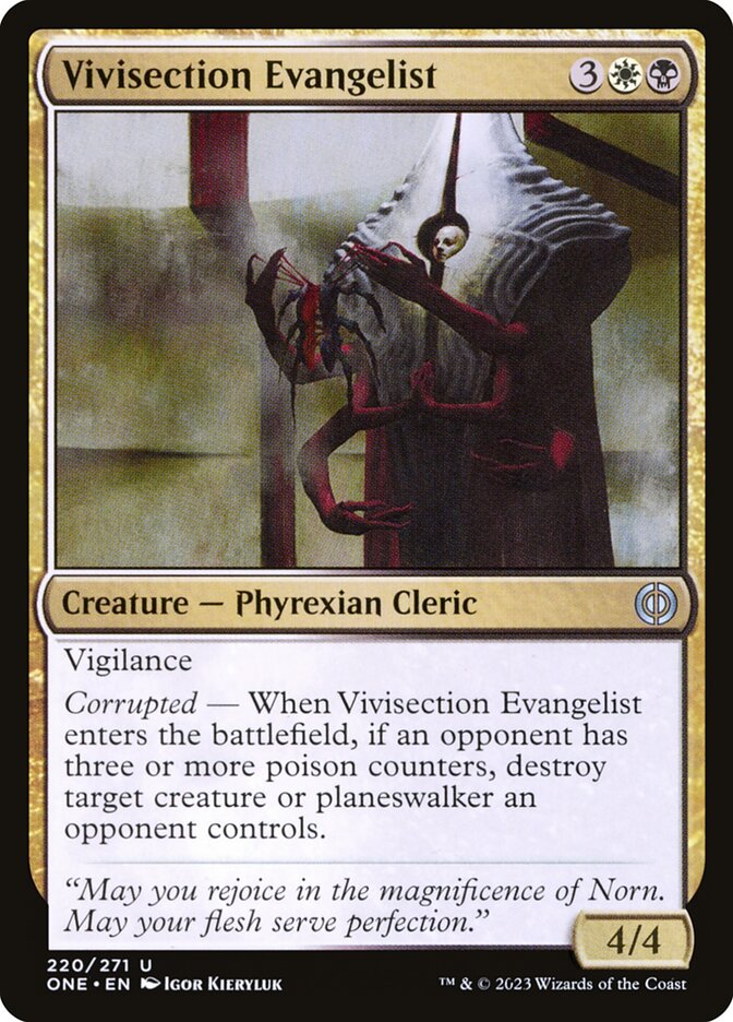 Vivisection Evangelist 220/271 (Phyrexia: All Will Be One)  - Foil