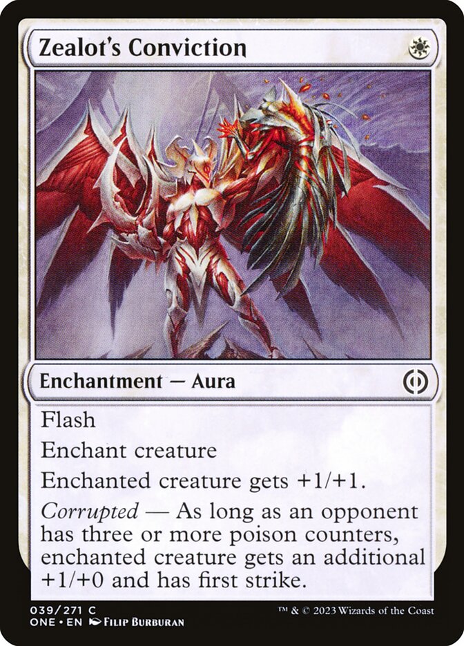 Zealot's Conviction 39 (Phyrexia: All Will Be One)  - Foil