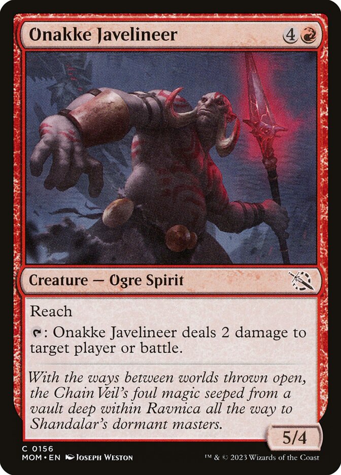Onakke Javelineer 156/291 (March of the Machine)  - Foil