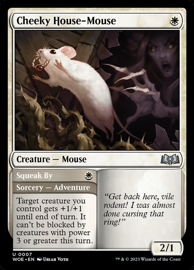 Cheeky House-Mouse // Squeak By 7 (Wilds of Eldraine)  - Foil