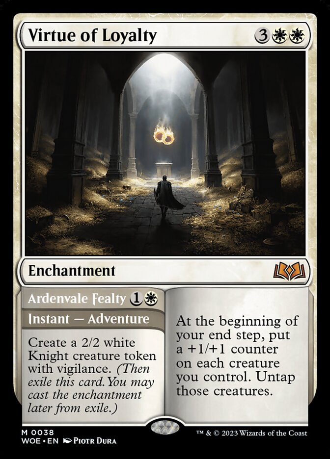 Virtue of Loyalty // Ardenvale Fealty 38 (Wilds of Eldraine)  - Foil