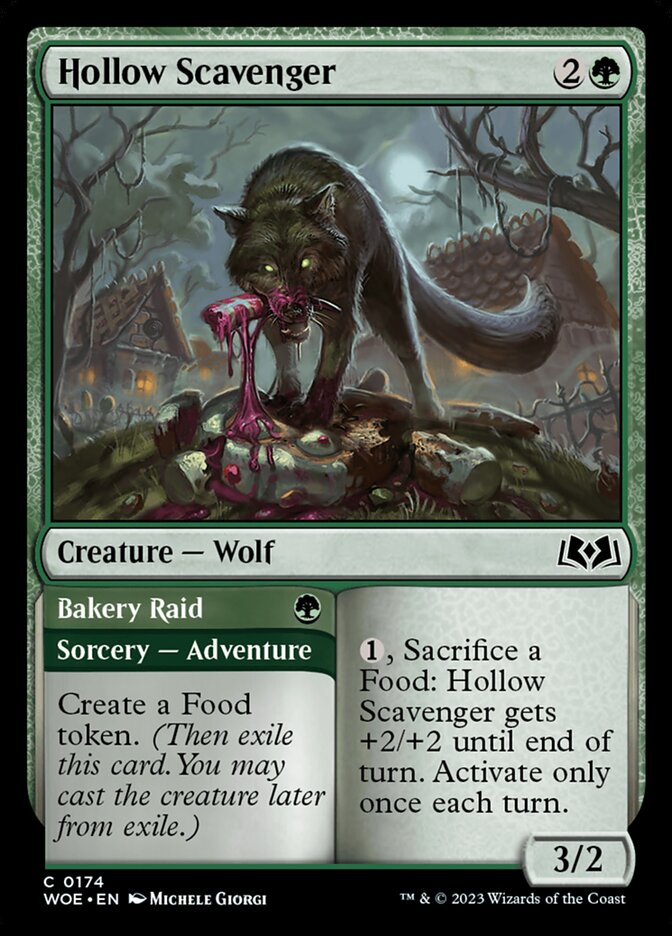 Hollow Scavenger // Bakery Raid 174/276 (Wilds of Eldraine)  - Foil