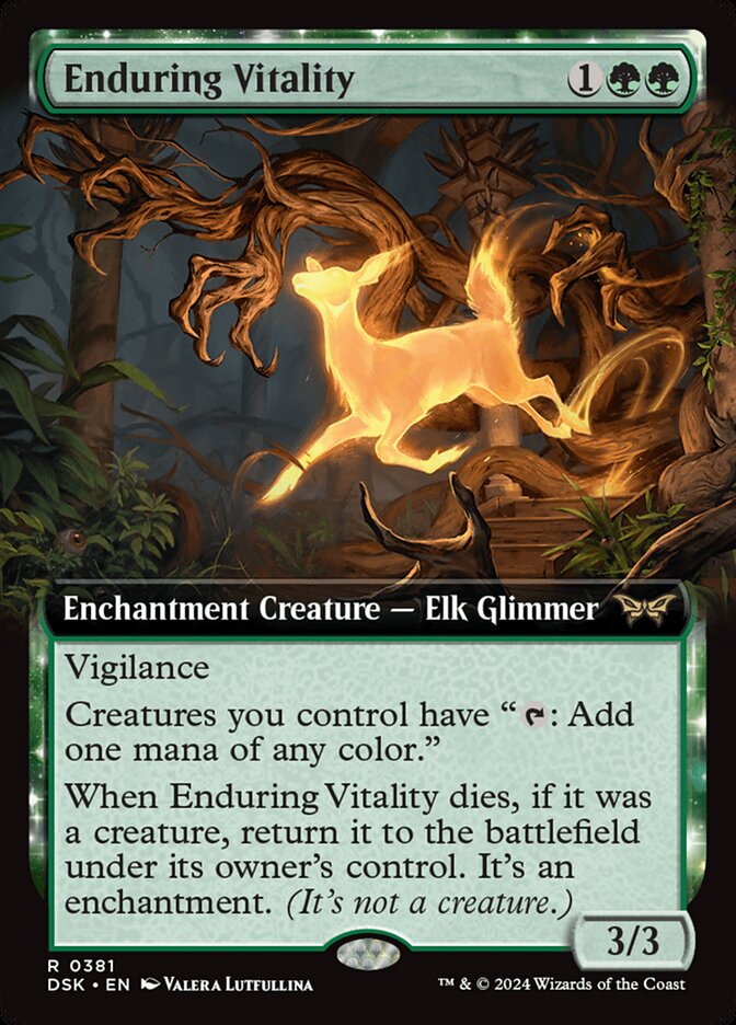 Enduring Vitality 381 (Duskmourn: House of Horror)  - Extended Art Foil