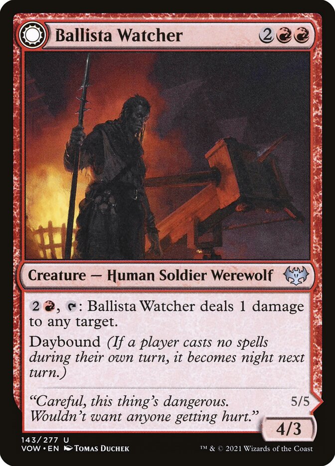 Ballista Watcher // Ballista Wielder 143/277 (Innistrad: Crimson Vow) 