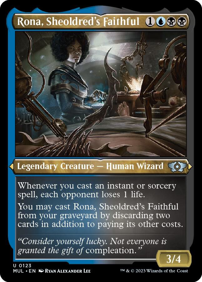 Rona, Sheoldred's Faithful 123/65 (March of the Machine: Multiverse Legends)  - Etched Foil