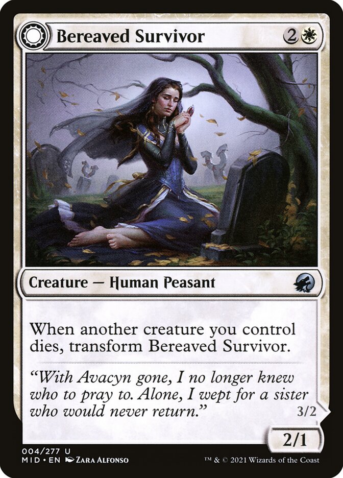 Bereaved Survivor // Dauntless Avenger 4/277 (Innistrad: Midnight Hunt) 