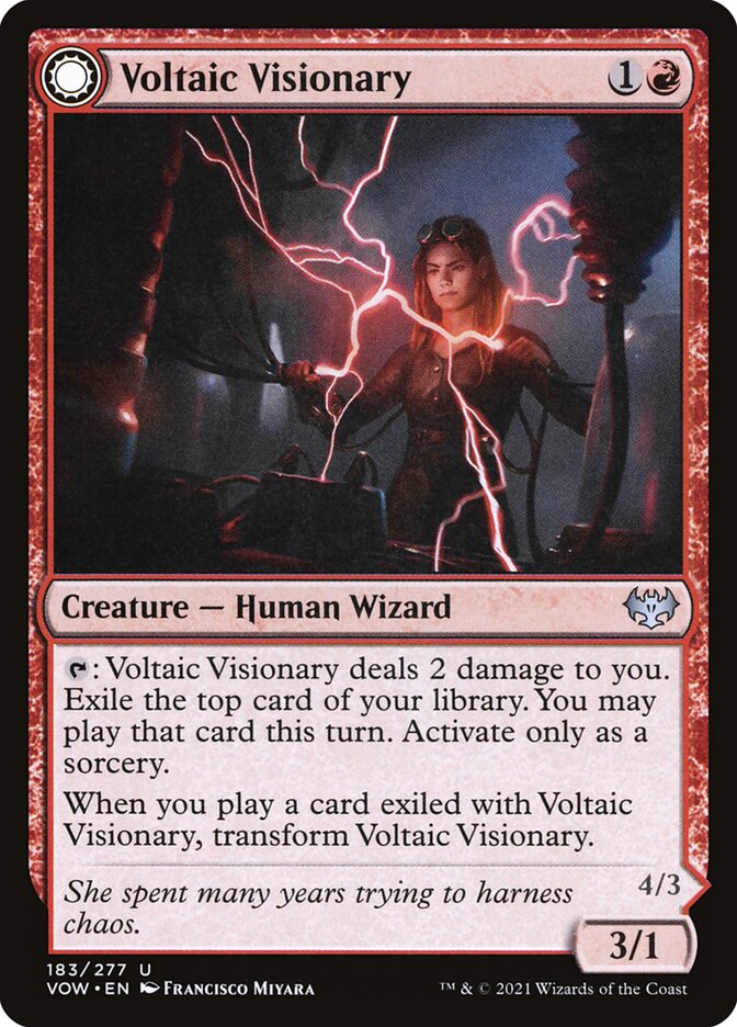 Voltaic Visionary // Volt-Charged Berserker 183/277 (Innistrad: Crimson Vow) 