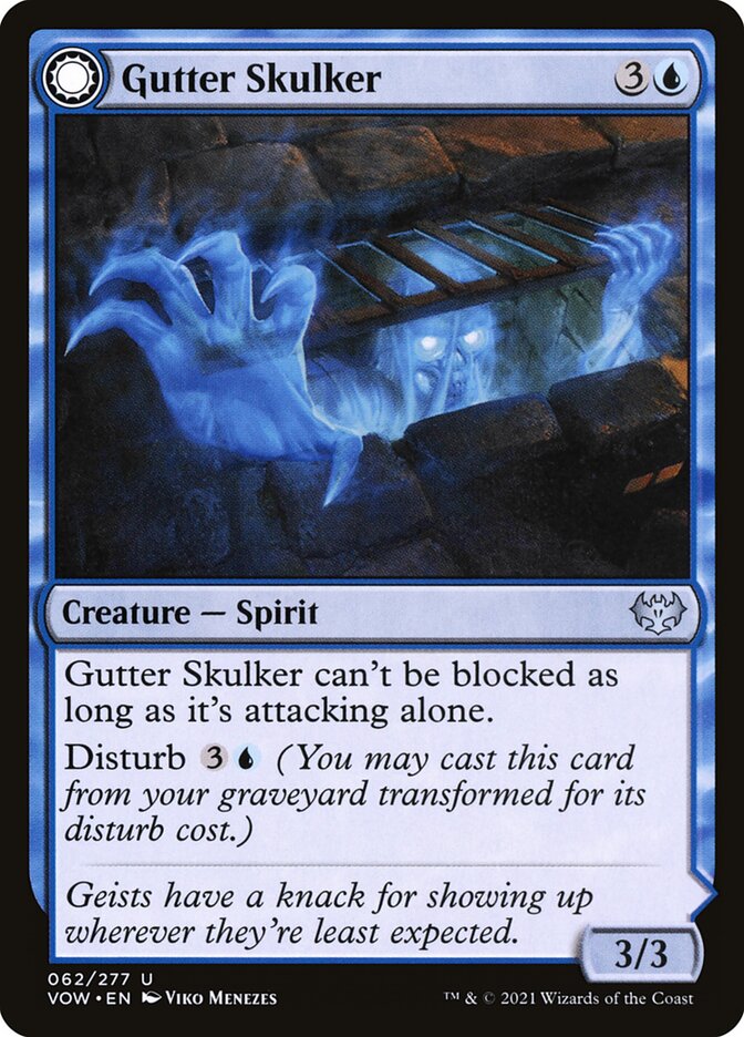 Gutter Skulker // Gutter Shortcut 62/277 (Innistrad: Crimson Vow) 