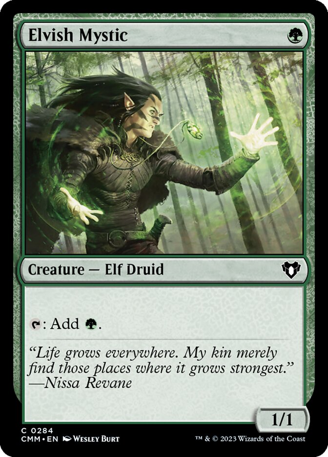 Elvish Mystic 284/451 (Commander Masters)  - Foil