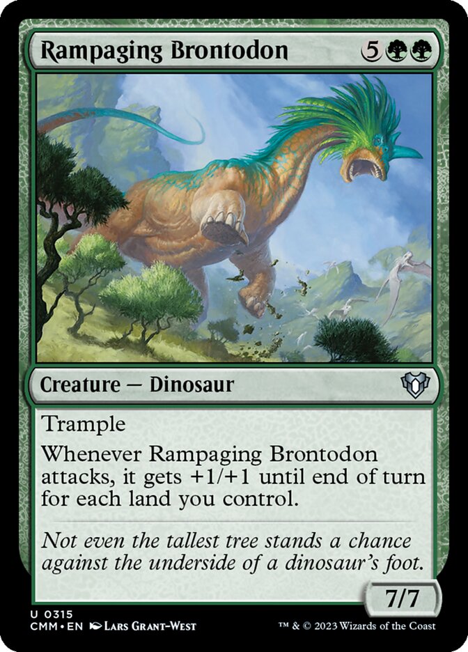 Rampaging Brontodon 315 (Commander Masters)  - Foil