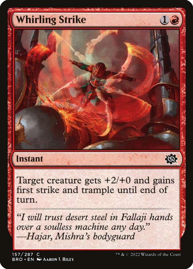 Whirling Strike 157/287 (The Brothers' War)  - Foil