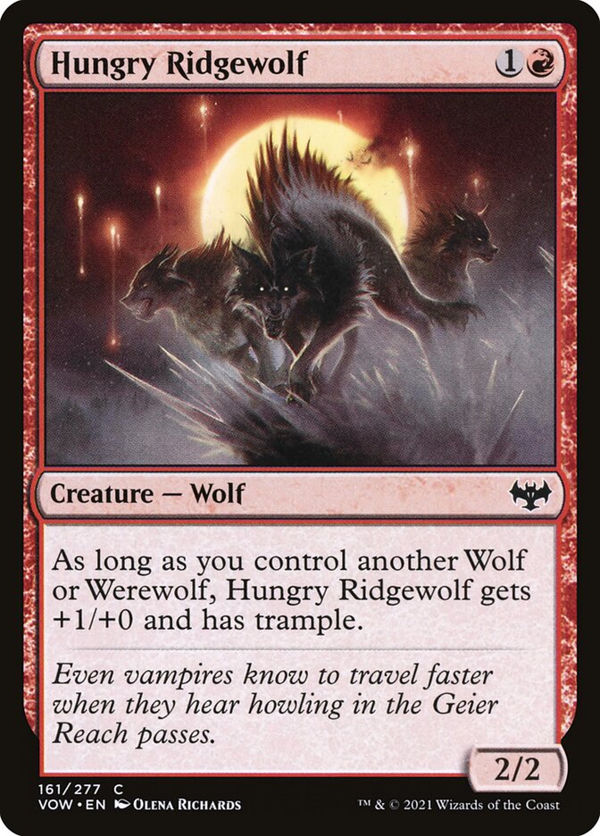 Hungry Ridgewolf 161/277 (Innistrad: Crimson Vow) 