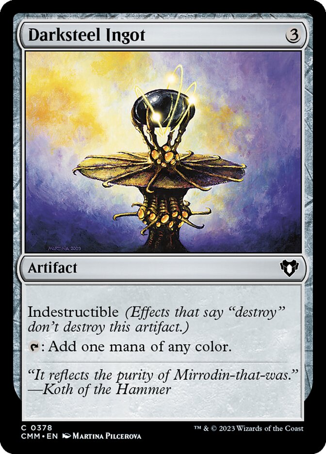 Darksteel Ingot 378/451 (Commander Masters)  - Foil