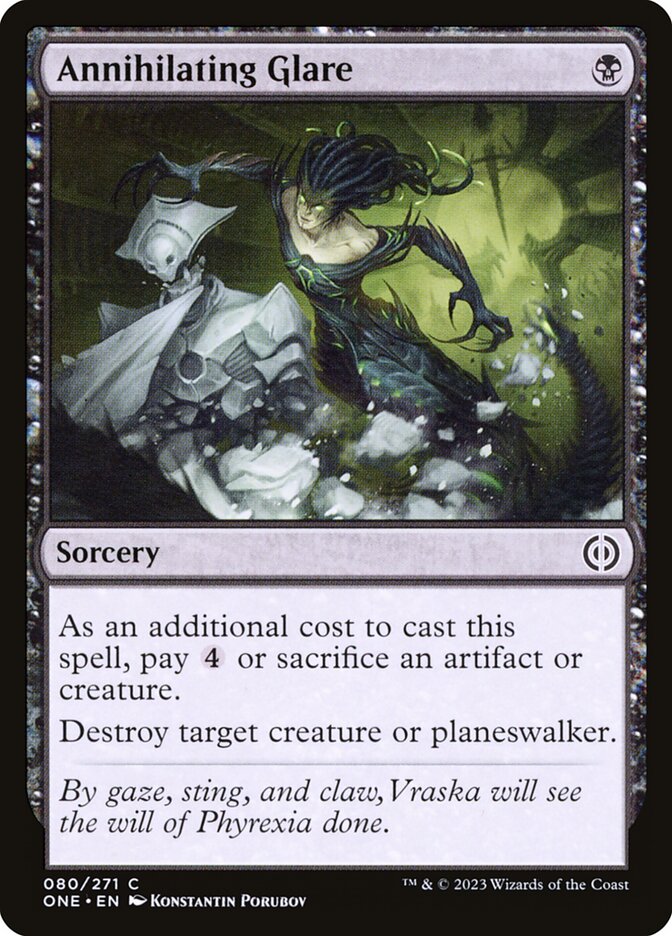 Annihilating Glare 80/271 (Phyrexia: All Will Be One)  - Foil