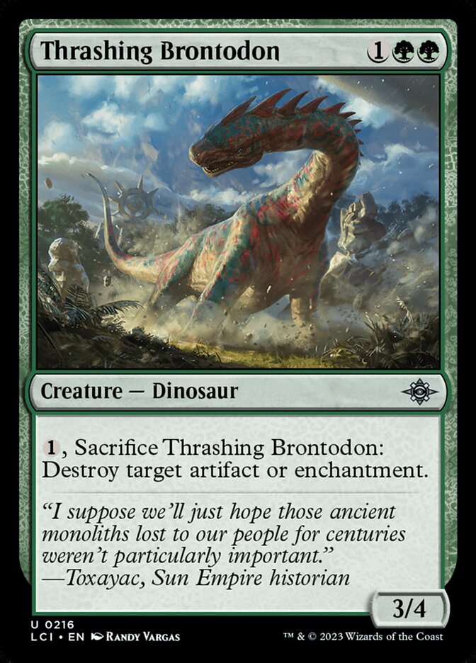 Thrashing Brontodon 216/291 (The Lost Caverns of Ixalan)  - Foil