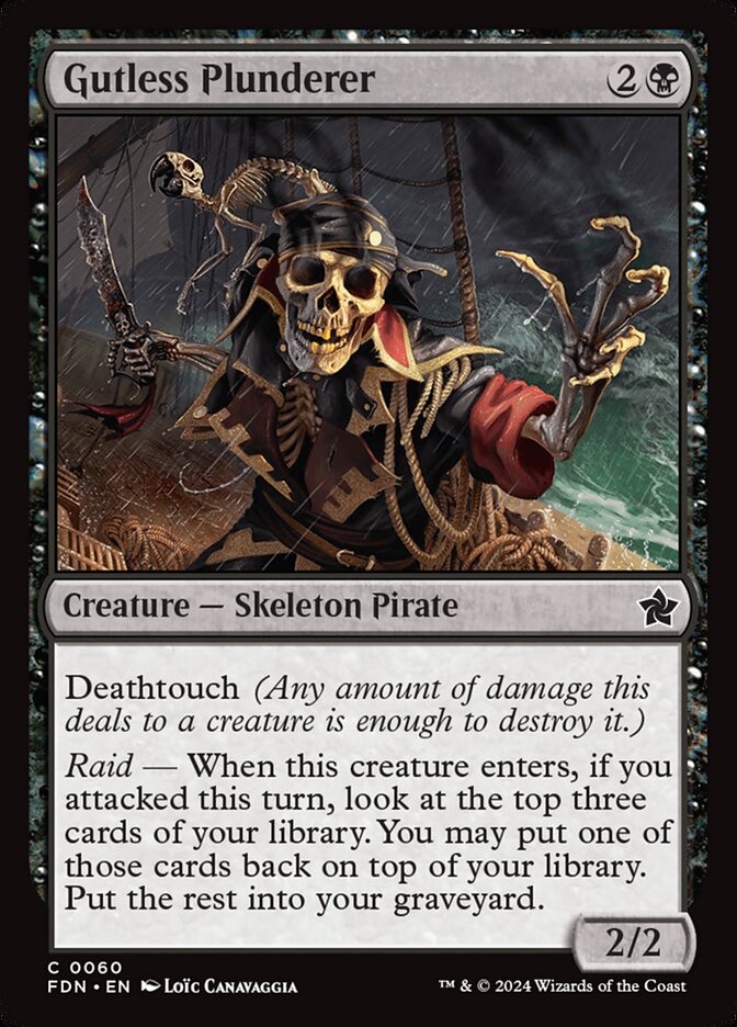Gutless Plunderer 60/291 (Foundations)  - Foil