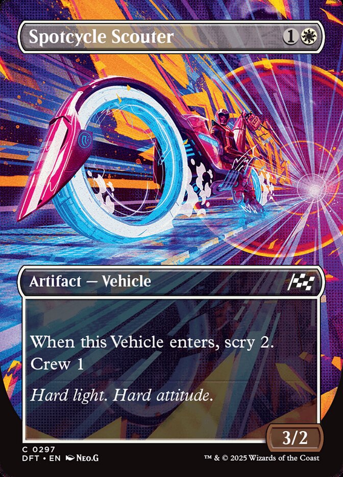 Spotcycle Scouter 297 (Aetherdrift)  - Borderless Foil