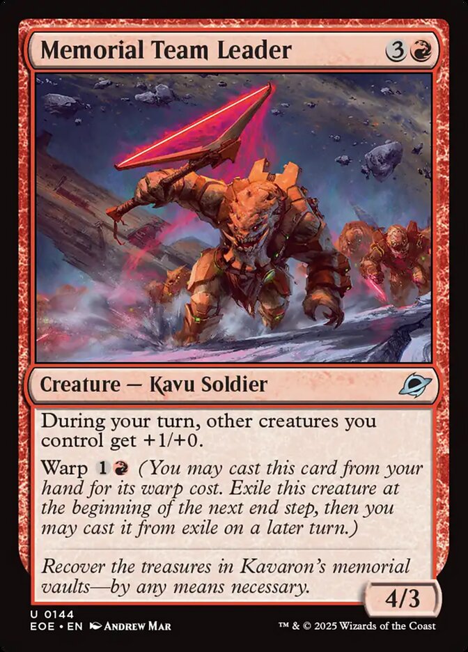 Memorial Team Leader 144 (Edge of Eternities)  - Foil