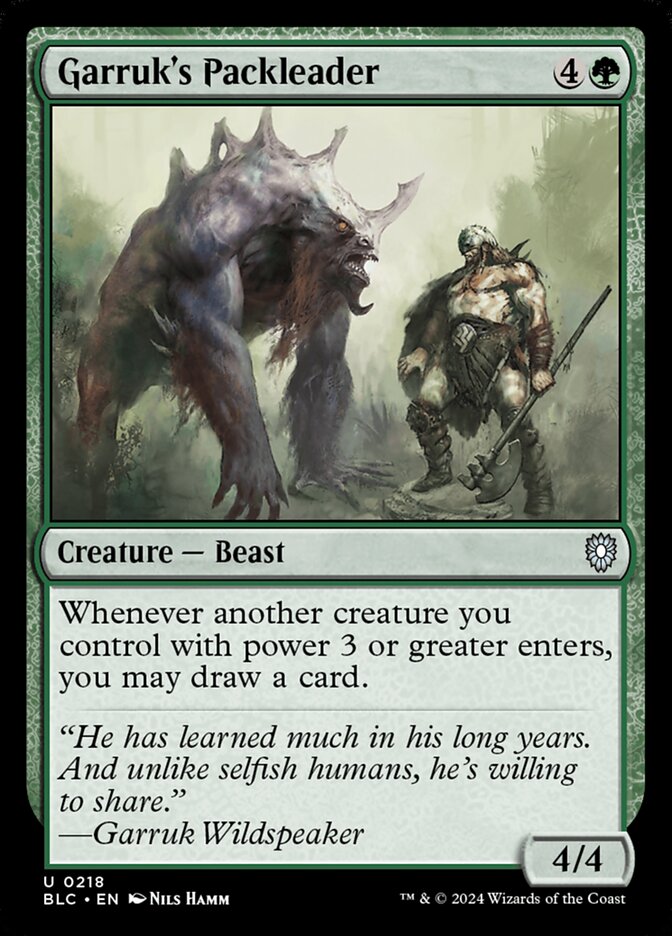 Garruk's Packleader 218 (Commander: Bloomburrow) 