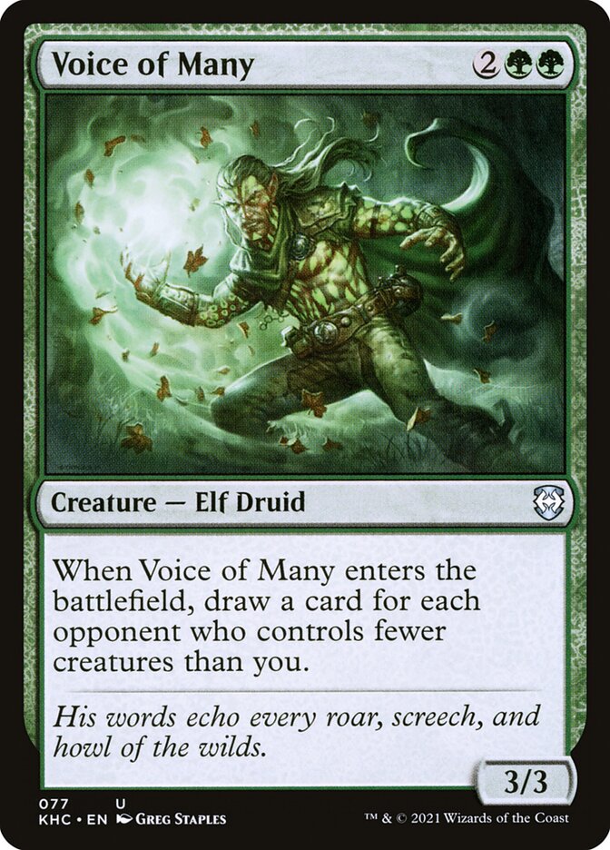 Voice of Many 77/1 (Commander: Kaldheim) 